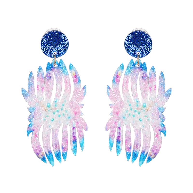 Plastic Fashion Geometric Earring  (blue Color) Nhjj5168-blue-color
