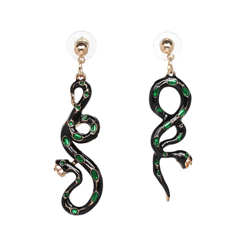 Jujia Neue Asymmetrische Schlangen Ohrringe Diamant Ohrringe Schmuck Fabrik Direkt Verkauf Grenz Überschreiten Der E-commerce  51193