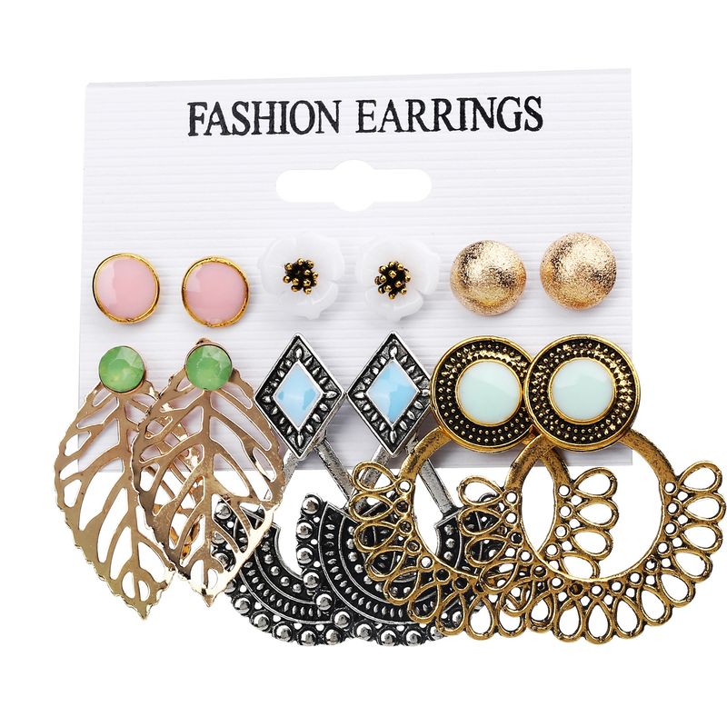 Alloy Fashion Flowers Earring  (gcn02-03)  Fashion Jewelry Nhpj0298-gcn02-03