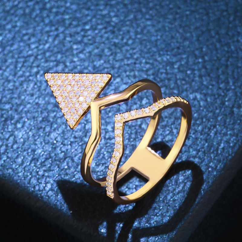 Copper Fashion Geometric Ring  (alloy-7)  Fine Jewelry Nhas0395-alloy-7