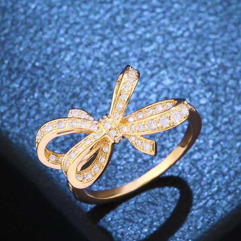 Copper Fashion Bows Ring  (alloy-7)  Fine Jewelry Nhas0407-alloy-7