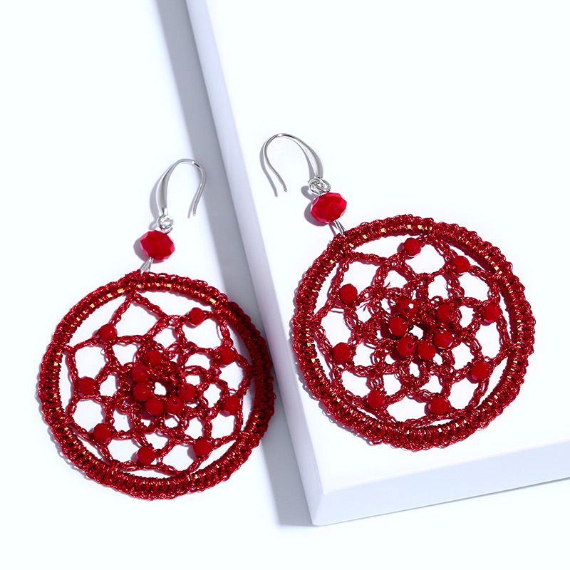 Plastic Fashion Bolso Cesta Earring  (red)  Fashion Jewelry Nhas0477-red