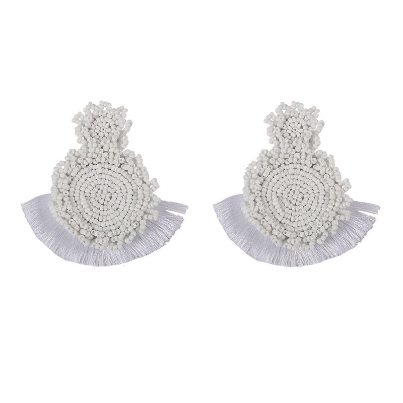 Alloy Bohemia Tassel Earring  (white)  Fashion Jewelry Nhjq11268-white