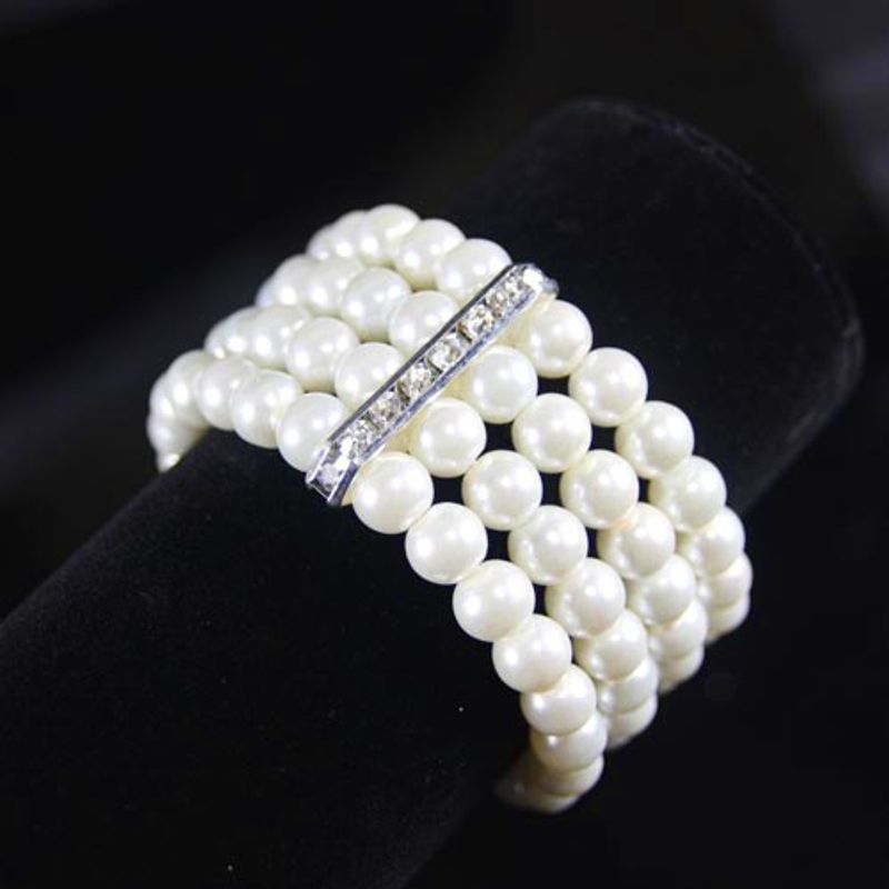 Beads Korea Geometric Bracelet  (white)  Fashion Jewelry Nhas0631-white