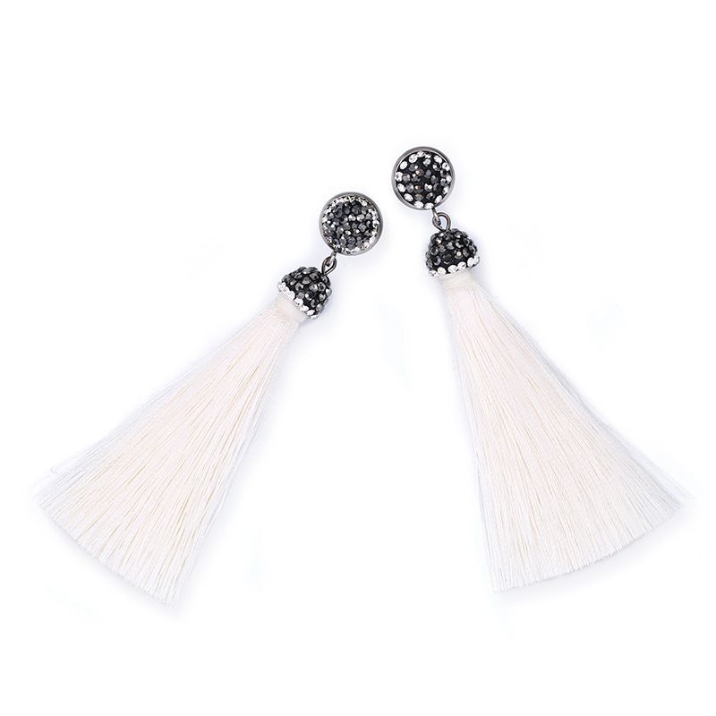 Alloy Fashion Tassel Earring  (white)  Fashion Jewelry Nhas0634-white