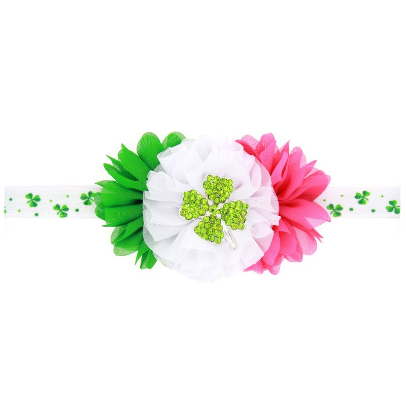 St. Patrick Jour Quatre-feuille De Trèfle Enfants De Bandeau Européen Et Américain De Mode Bébé Diamant Bijoux Approvisionnement Du Commerce Extérieur En Gros