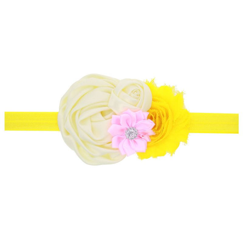 Européen Et Américain Enfants Chapeaux Bébé Grand Rose Garniture Bande De Cheveux Bébé Cheveux Accessoires 6 Couleurs En Option Yiwu Gros