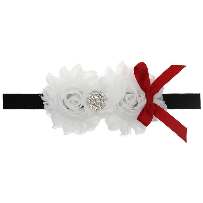 القماش الأزياء الزهور اكسسوارات للشعر (الأبيض) الأزياء والمجوهرات Nhwo0892-white