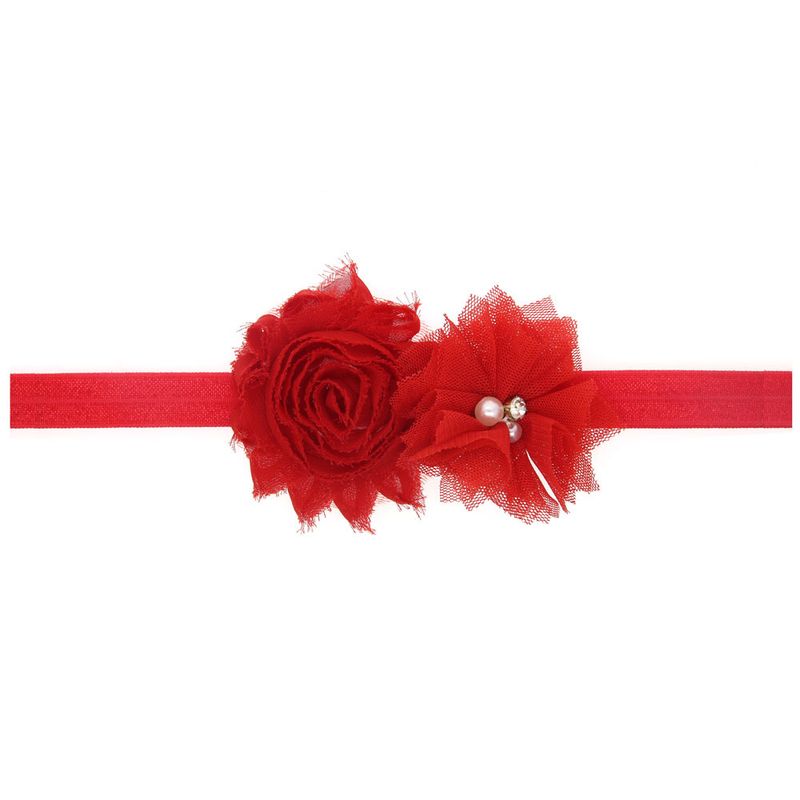 القماش الأزياء الزهور اكسسوارات للشعر (الأحمر) الأزياء والمجوهرات Nhwo0996-red