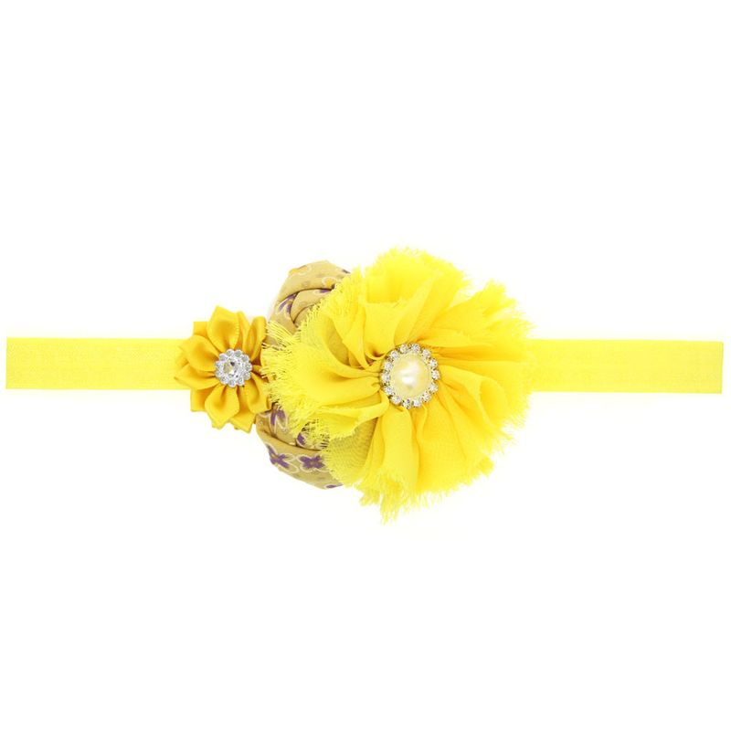 القماش الأزياء الزهور اكسسوارات للشعر (الأصفر) الأزياء والمجوهرات Nhwo1000-yellow