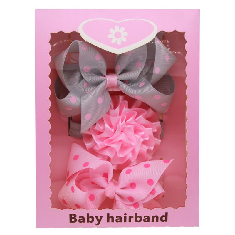 Koreanische Mode Kinder Bowknot Haarband Set Mädchen Krawatter Haar Kopf Blume Dreiteilige Geschenk Box Ein Stück Haar