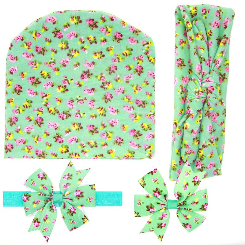 Europäischer Und Amerikanischer Süßer Blumen Kopfschmuck Für Kinder Vierteiliger Hut Kaninchen Ohren Haarband Clip Set Außenhandel