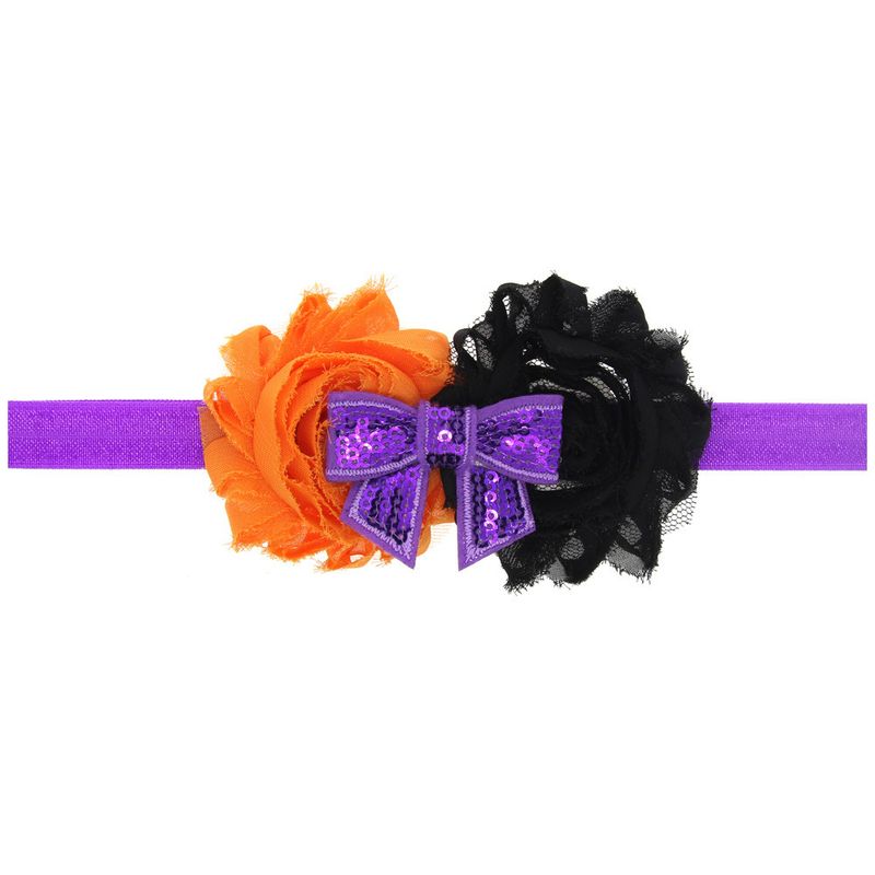 Halloween Kinder Dekorations Schmuck Europäisches Und Amerikanisches Baby Stretch Stirnband Halloween Flash Bowknot Baby Head Flower