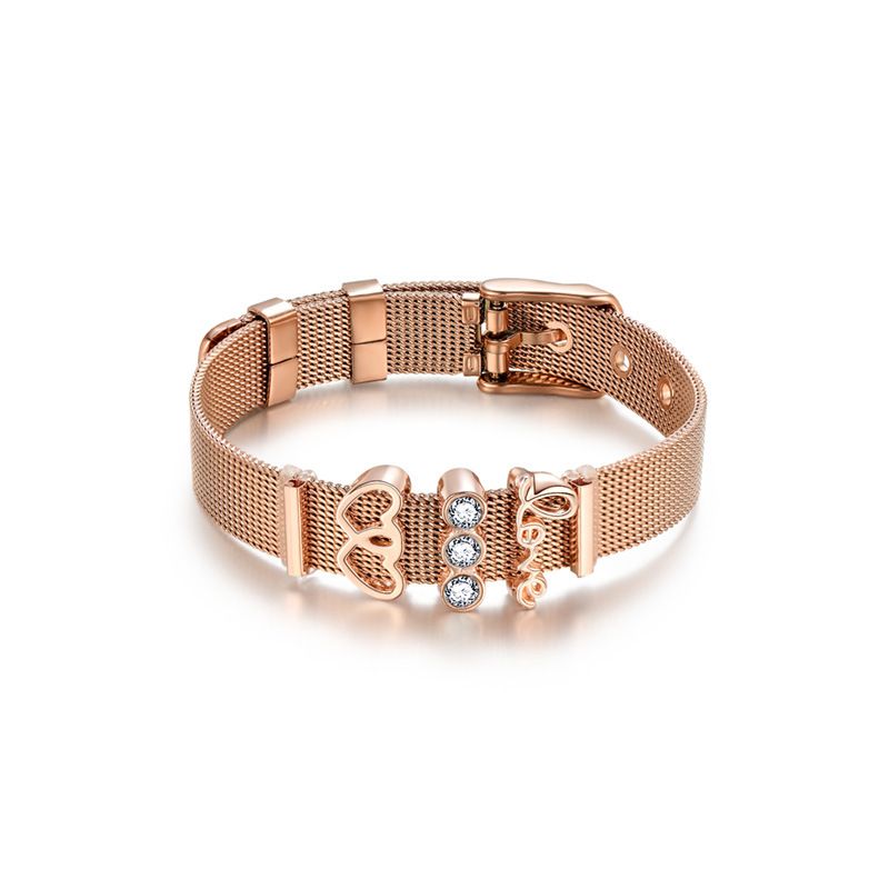 Hot Sale Europäische Und Amerikanische Mode Neue Produkte Romantische Liebe Liebe Brief Strass Dekoratives Armband Exquisite Armband Armband