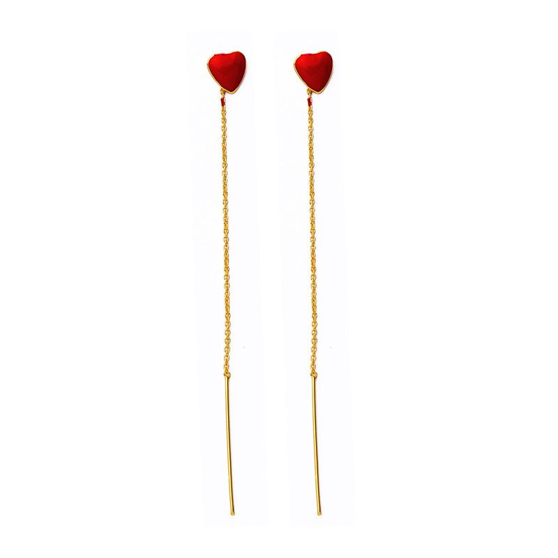 Copper Korea Sweetheart Earring  (red-1)  Fine Jewelry Nhqd6240-red-1