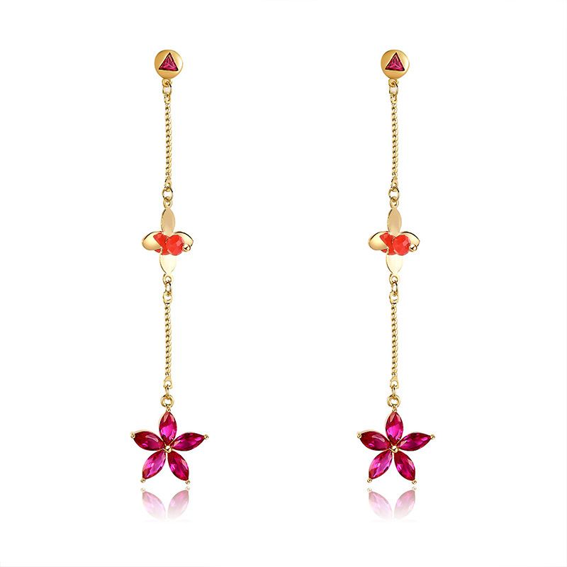 Copper Fashion Flowers Earring  (61189574)  Fine Jewelry Nhxs2369-61189574
