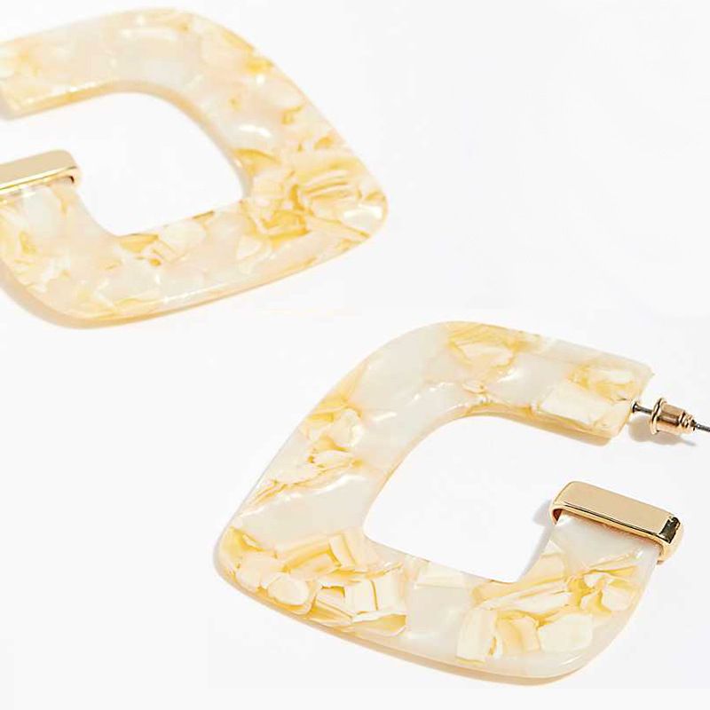 Acrylic Vintage Geometric Earring  (yellow)  Fashion Jewelry Nhll0316-yellow