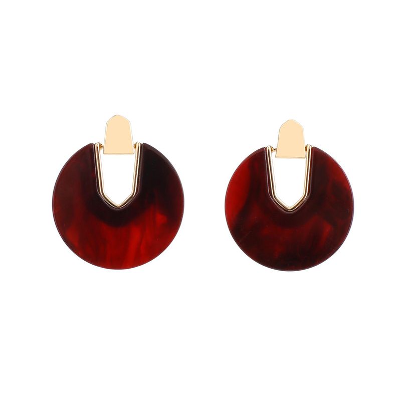 Acrylic Vintage Geometric Earring  (red)  Fashion Jewelry Nhll0337-red