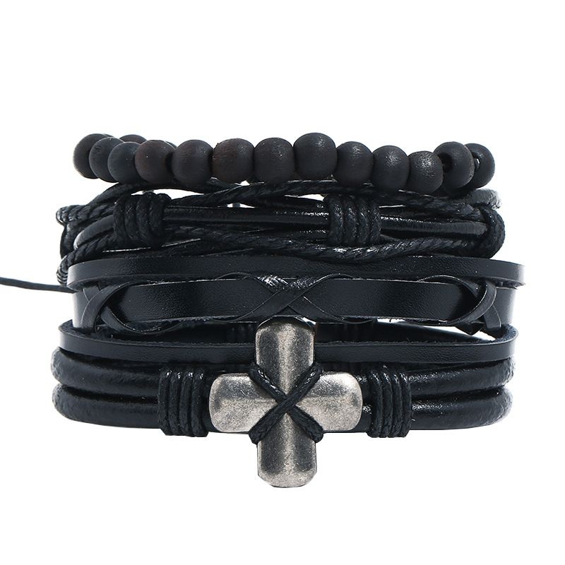 Leather Fashion Bolso Cesta Bracelet  (four-piece Set)  Fashion Jewelry Nhpk2226-four-piece-set