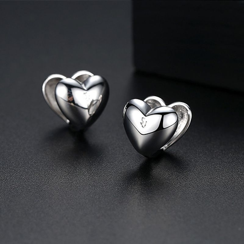 Alloy Korea Sweetheart Earring  (platinum-t02e15)  Fashion Jewelry Nhtm0645-platinum-t02e15