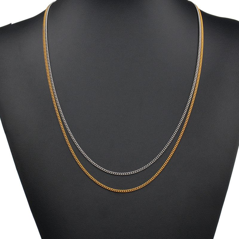 Titanium&stainless Steel Korea Geometric Necklace  (steel Color)  Fine Jewelry Nhhf1331-steel-color