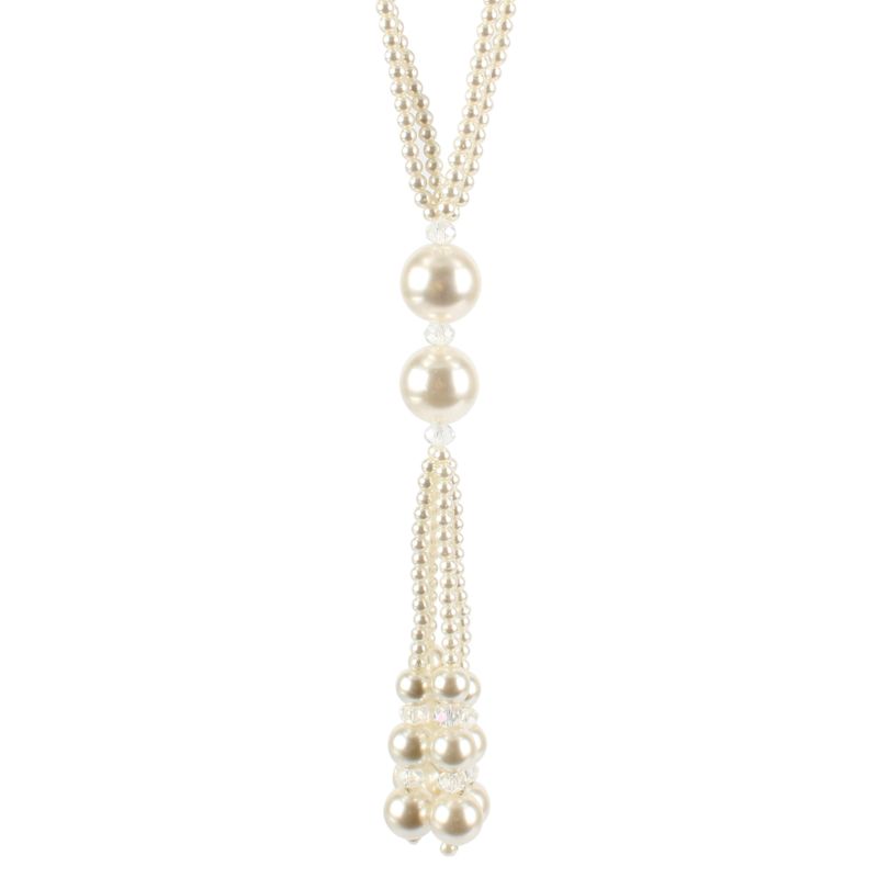 Imitated Crystal&cz Fashion Geometric Necklace  (white)  Fashion Jewelry Nhct0453-white