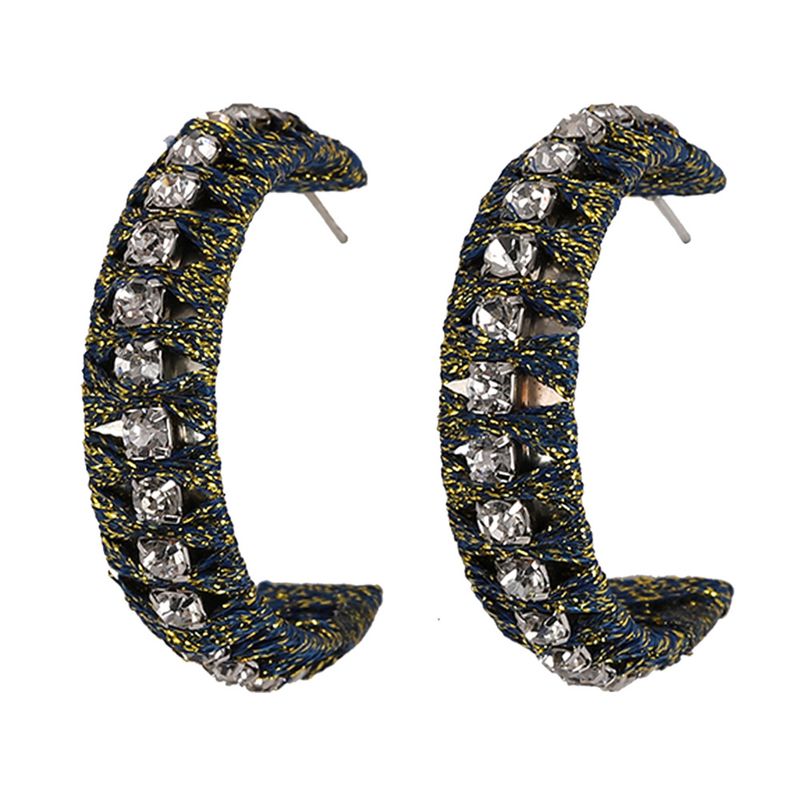 Imitated Crystal&cz Fashion Geometric Earring  (yellow)  Fashion Jewelry Nhjq11330-yellow