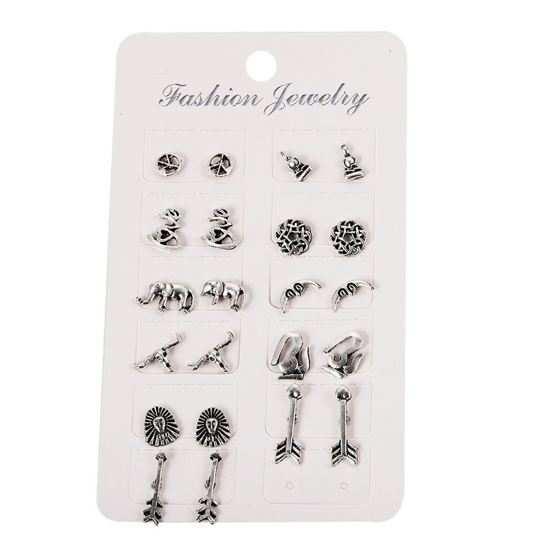 Européen Et Américain Nouveau Rétro Punk Fleur Perle Stud Boucles D'oreilles Strass Vintage Boucles D'oreilles Spot Marchandises Un Jin Livraison