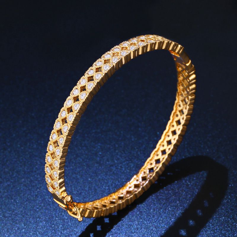 Copper Fashion Geometric Bracelet  (18k-alloy)  Fine Jewelry Nhas0043-18k-alloy