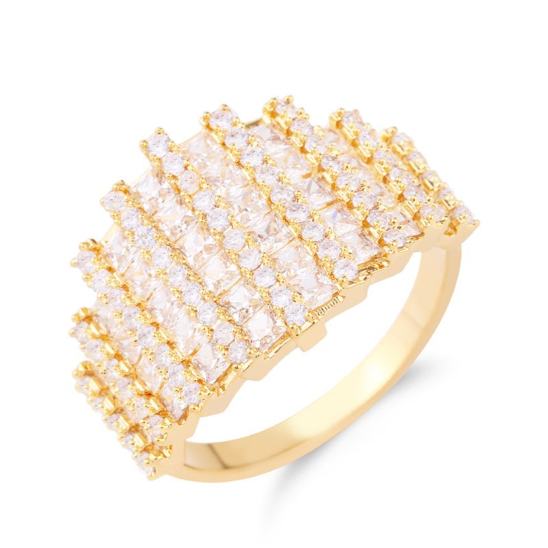 Copper Fashion Geometric Ring  (alloy-7)  Fine Jewelry Nhas0051-alloy-7