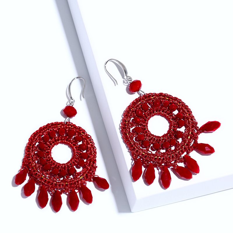Alloy Fashion Bolso Cesta Earring  (red)  Fashion Jewelry Nhas0200-red