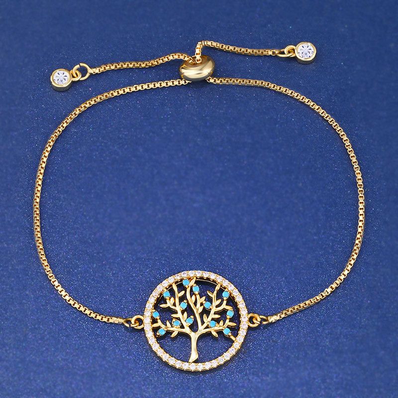 Zircon Simple Flowers Bracelet  (alloy)  Fashion Jewelry Nhas0309-alloy