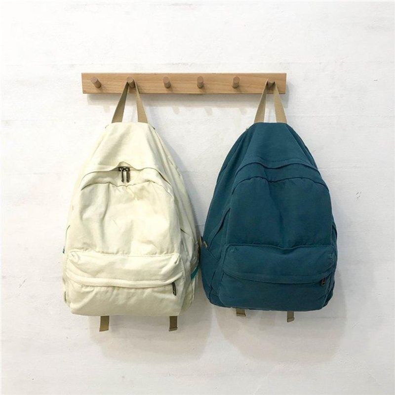 Japanese Vintage Sense Old Retro Solid Color Backpack Nhhx158022