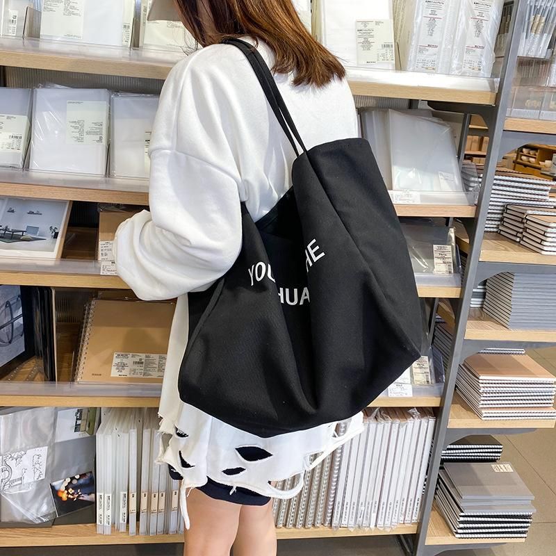 Fashion Student Letter Canvas Shoulder Bag Nhhx158070