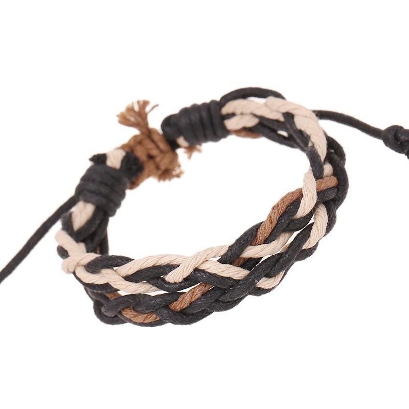 Vintage Handmade Wax Rope Woven Bracelet Nhpk158331