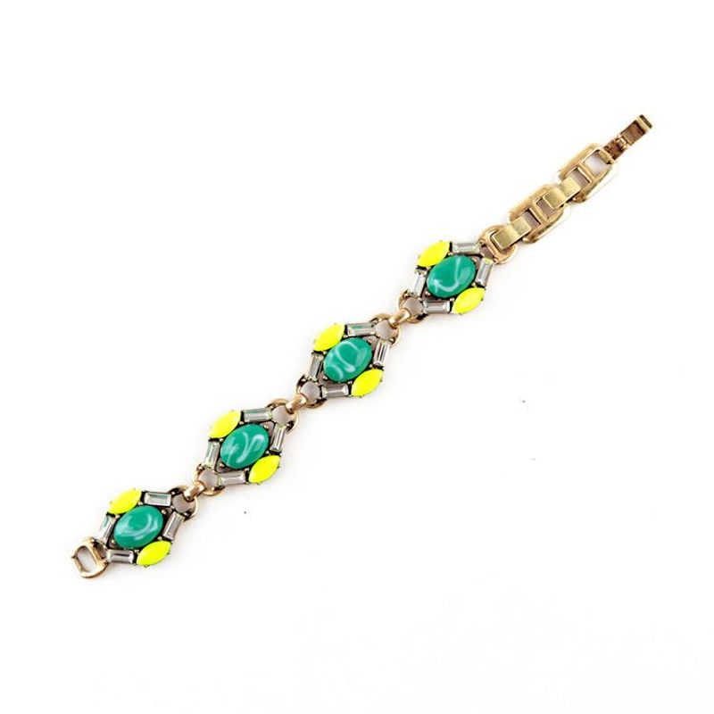 Alloy Natural Gemstone Wild Ladies Bracelet