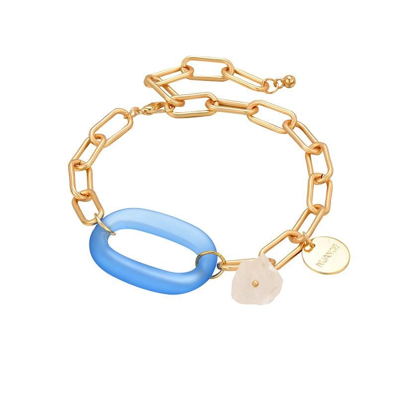 Simple Personality Copper Chain Acrylic Plate Bracelet