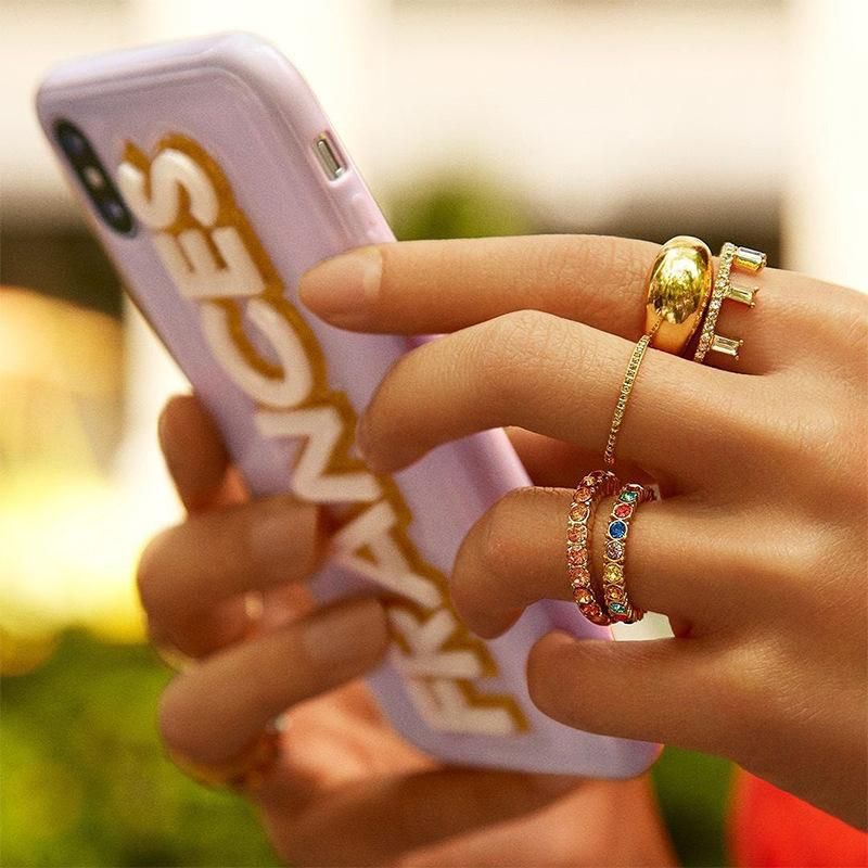 2019 Koreanischer Neuer Stil Trend Ige Legierung Diamant Ring Mode All-match-ring Armband Jiaqi Schmuck Spot Großhandel