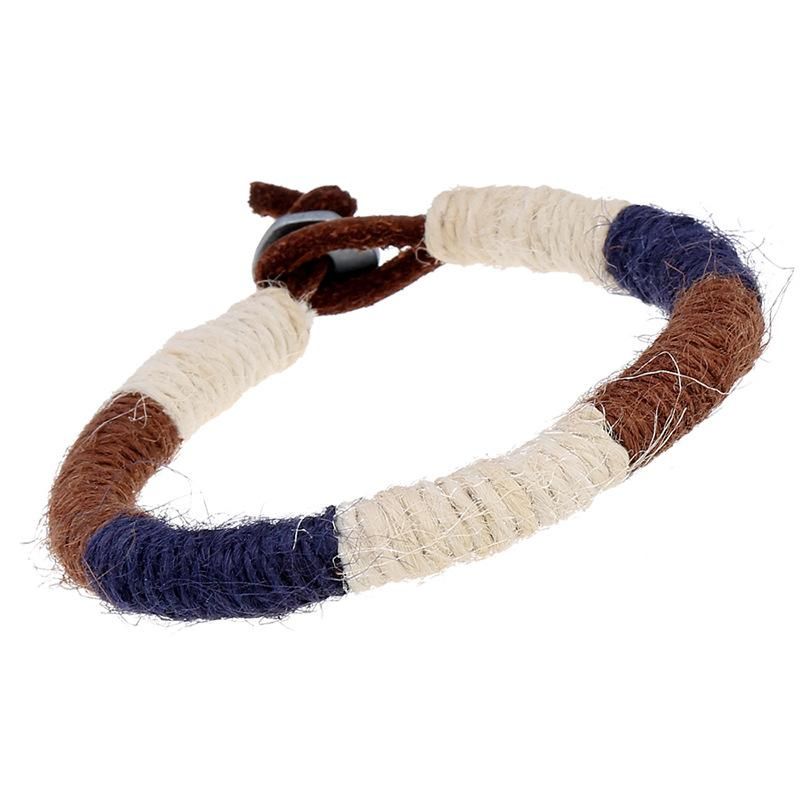 Bohemian Hand-woven Cowhide Bracelet Color Twine Bracelet