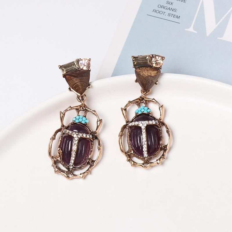 Fashion Beetle Long Earrings