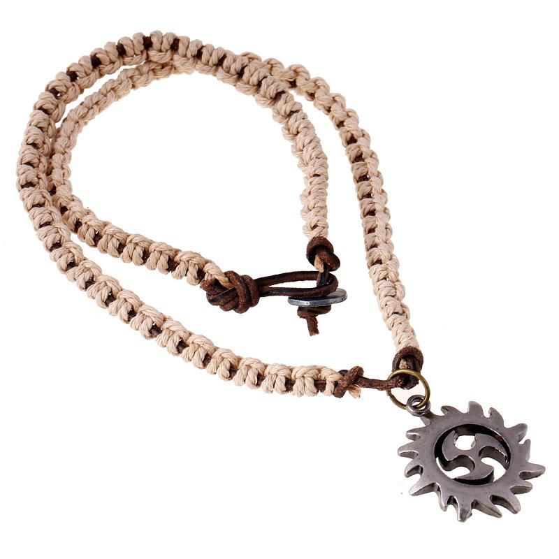 European And American Style Popular Vintage Woven Beach Men's Necklace