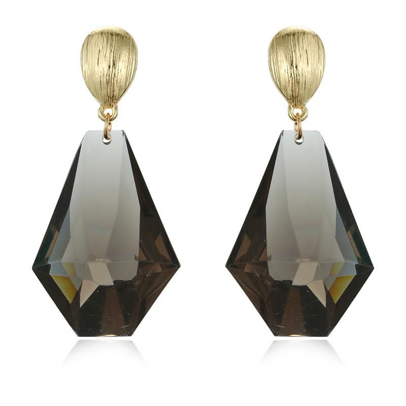 Stylish Transparent Geometric Acrylic Large Earrings Resin Earrings