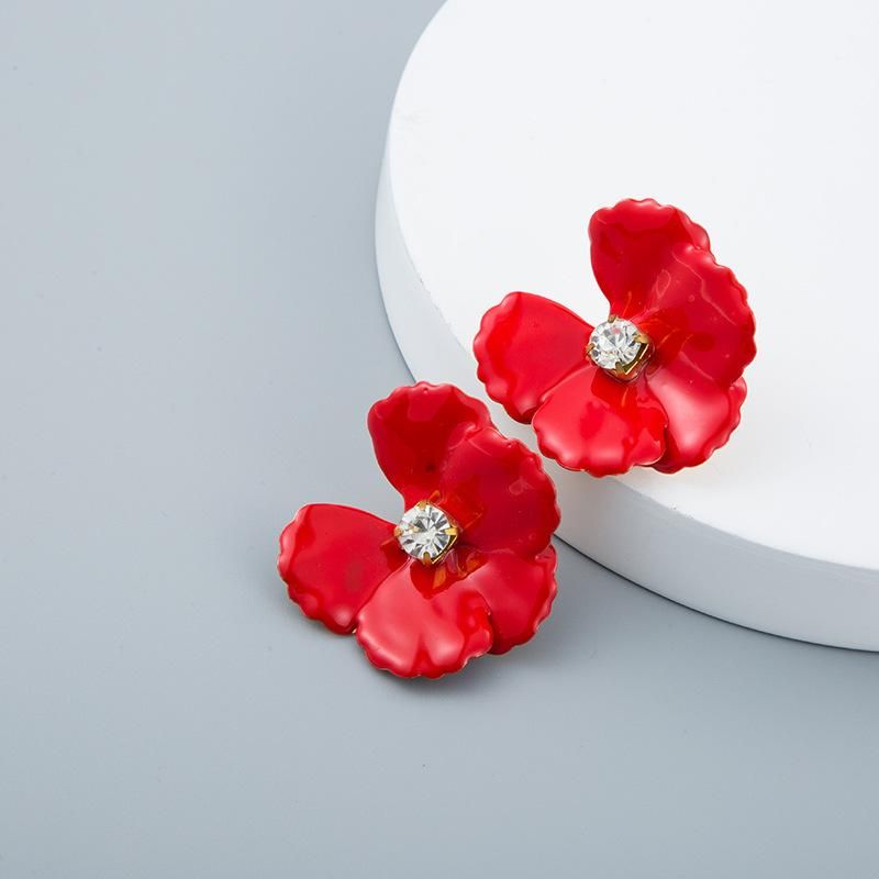 Flower Earrings Female Alloy Drip Flower Earrings Fashion Christmas
