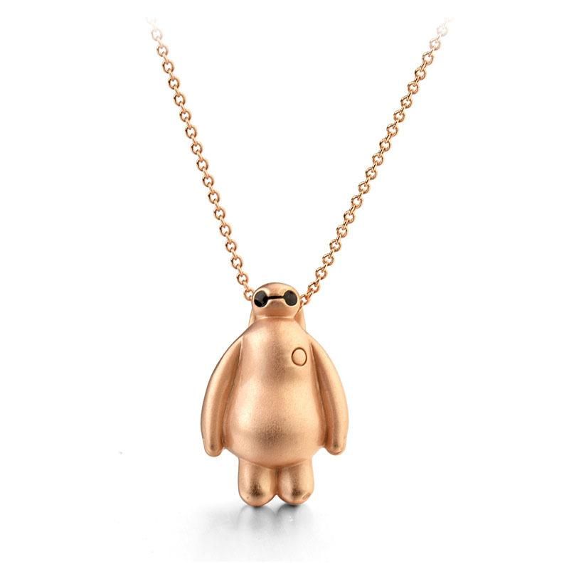 Cartoon Super White Necklace Simple Glossy Plated Gold Pendant Necklace