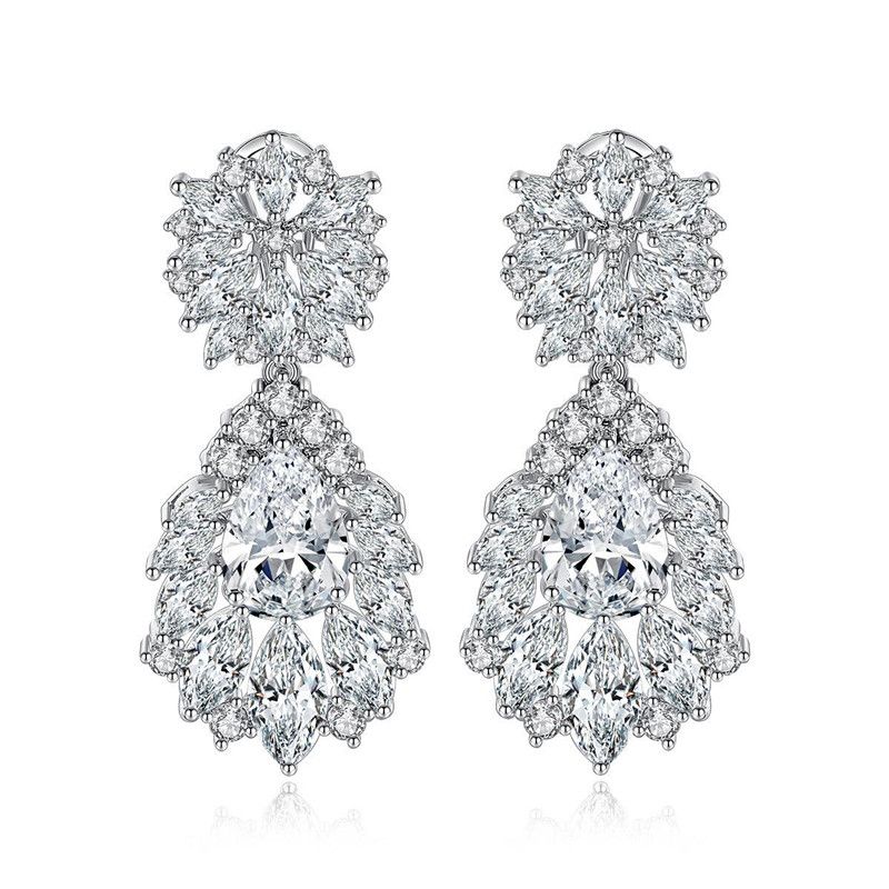 Aaa Zircon Women's Earrings Wedding Stud Earrings