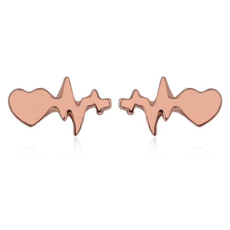 Fashion Ecg Heartbeat Current Lightning Styling Pendientes