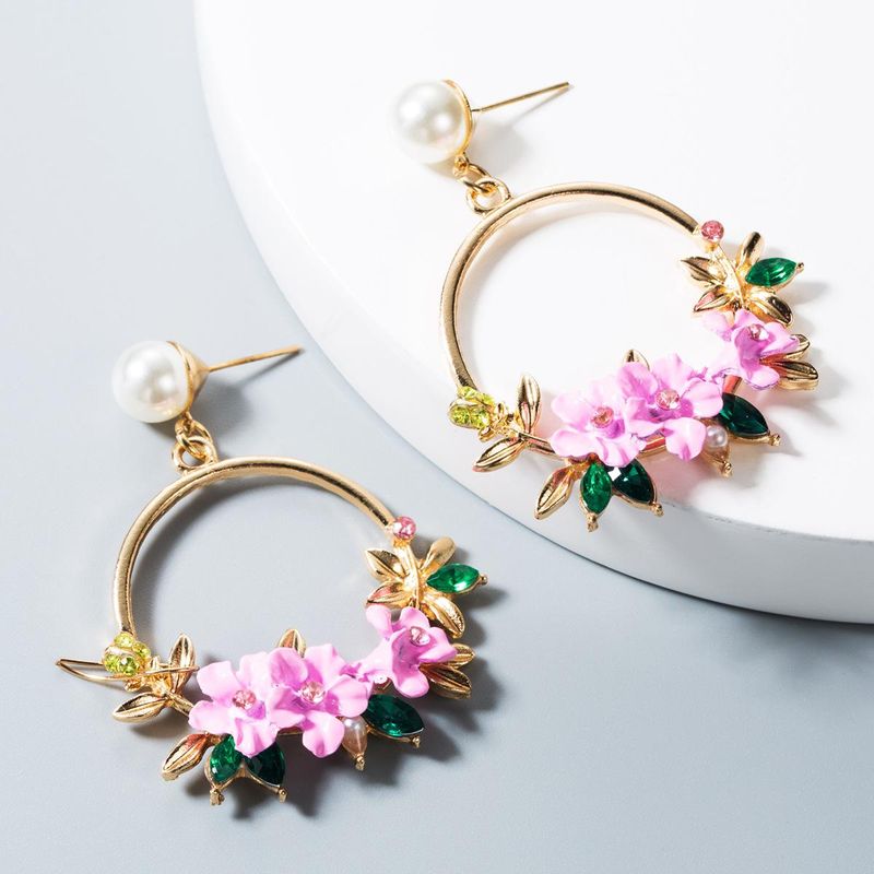 Flower Earrings, Women's Pearl Earrings, Trend Earrings