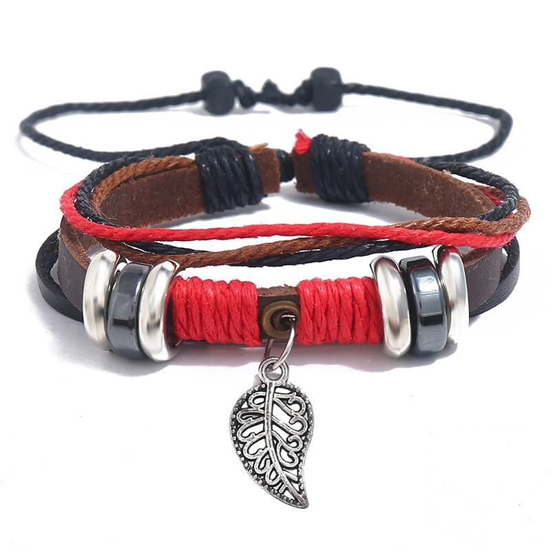Jewelry Hand-knitted Leather Bracelet Multilayer Leather Bracelet Hand Strap
