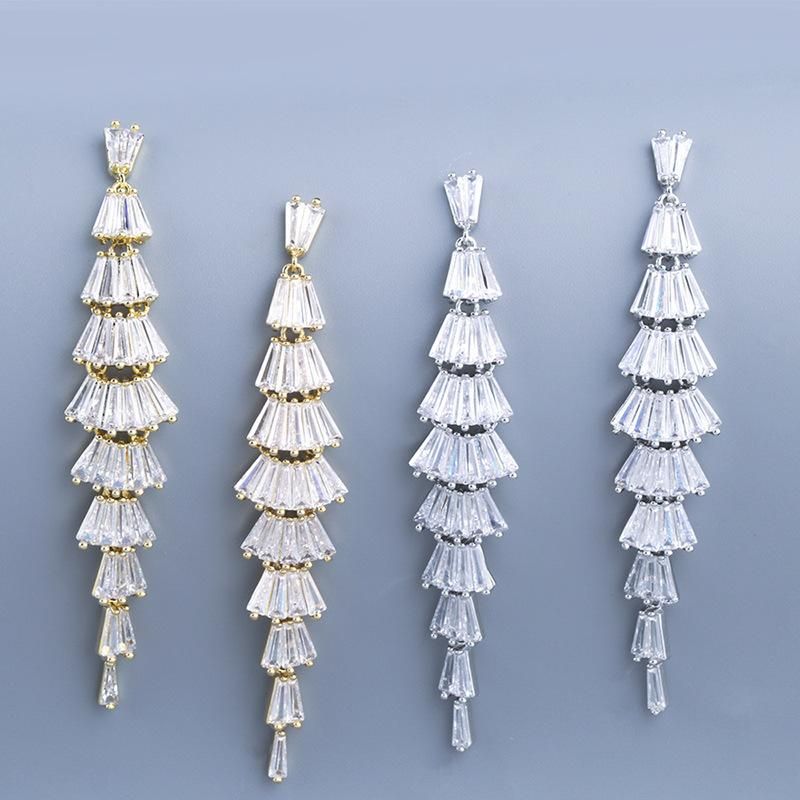 S925 Silver Needle Zirkon Diamant Ohrringe Weibliche Temperament Ohrringe Koreanische Version Der Quaste Long Star Ohrringe Err78