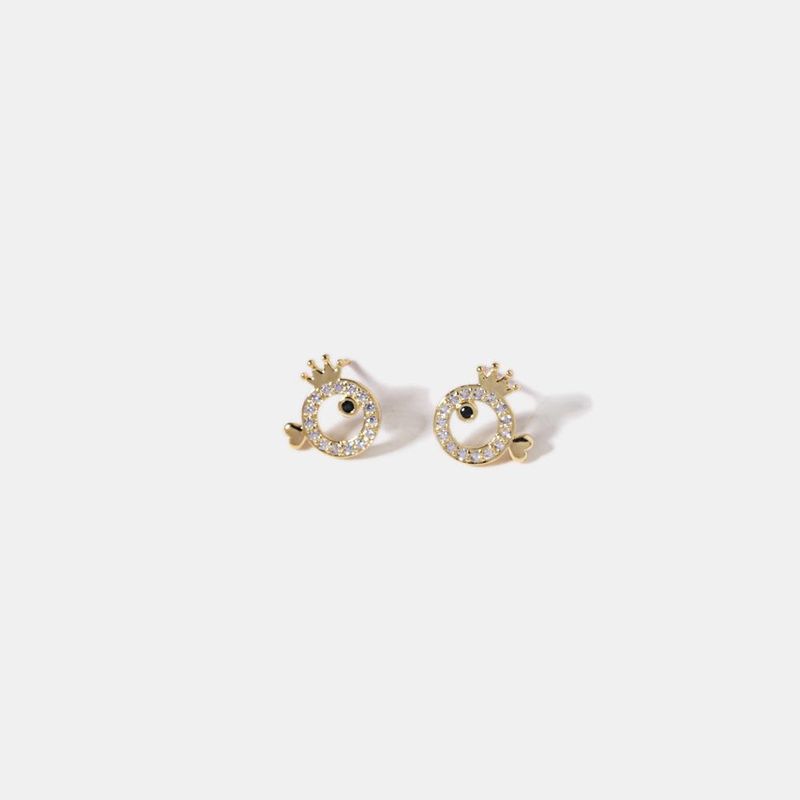 S925 Small Fish Zircon Color And Simple Fashion Earrings Earrings